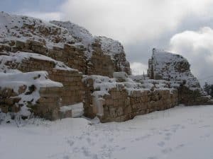 מצודת צפת בשלג(חורף 2008)